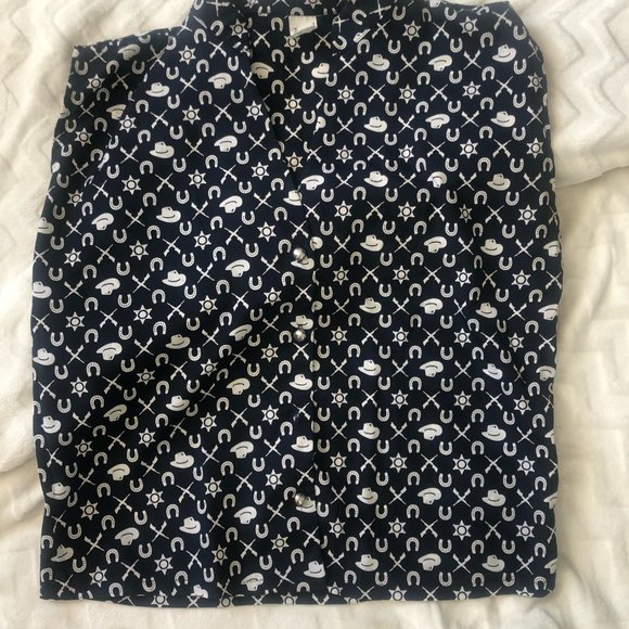 Western Print Button Up - Picture 2 of 8